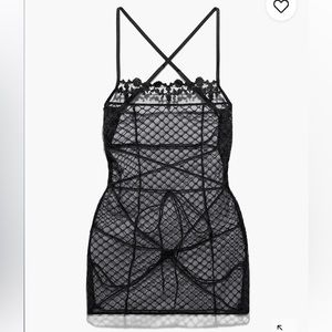 **NWT** SAVAGE X FENTY Baroque Bondage backless slip dress